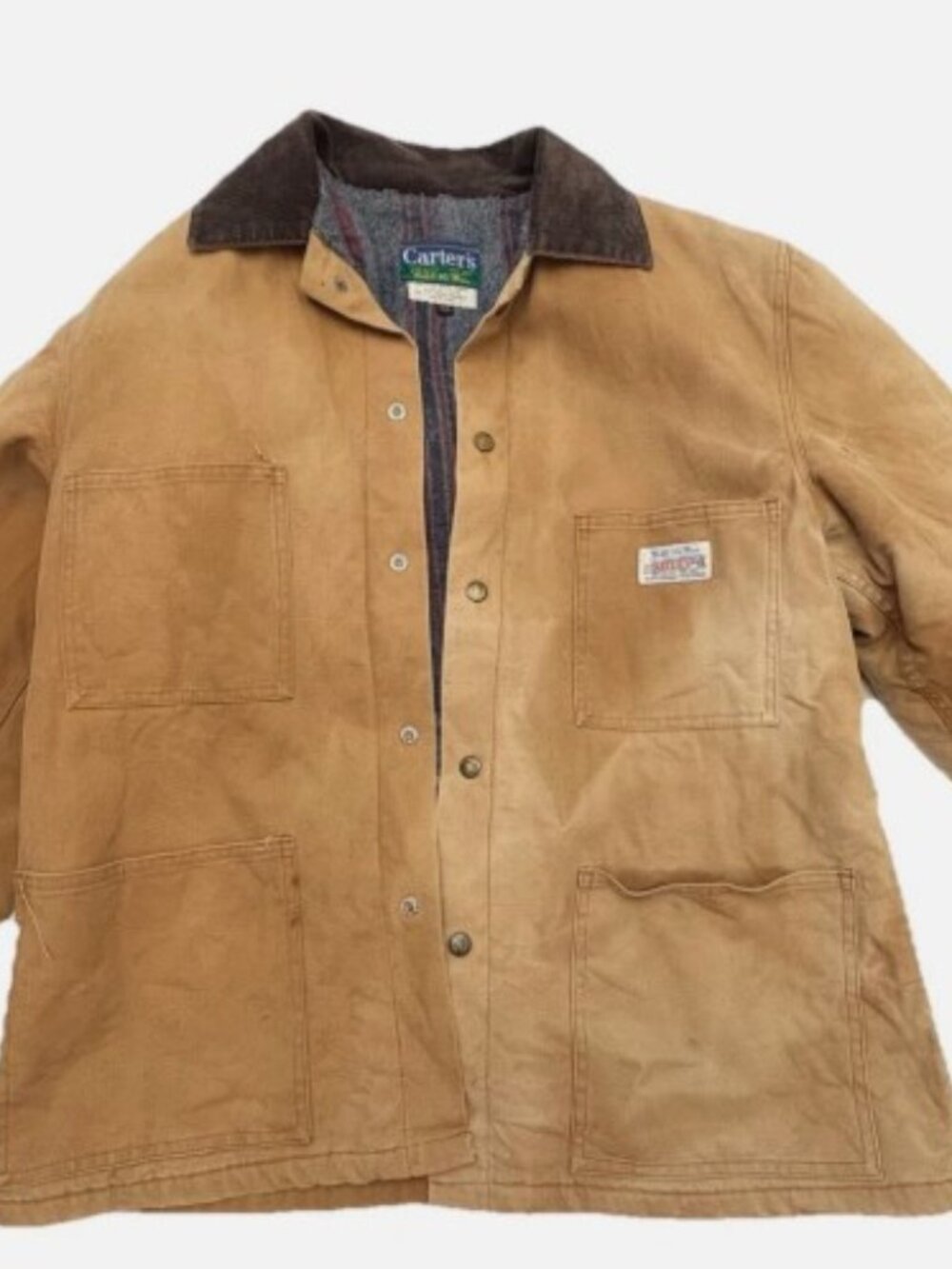 VTG 70’s Carter’s Watch the Wear Chore Coat Jacket Blanket Lined Canvas USA 44